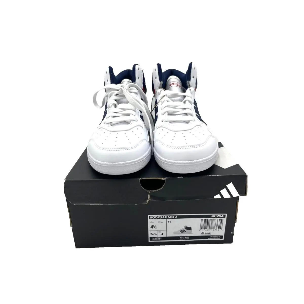 Adidas shoes - Adidas Hoops 4.0 Mid J - GZ9647 - White, Manufacturer: White Blue Red (UPC: 197615873614) 0