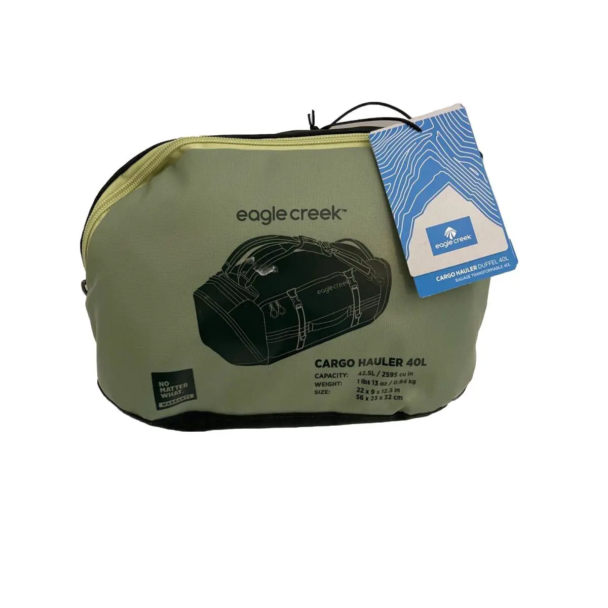 Eagle Creek Cargo Hauler 40L Folding Duffle Bag Mossy Green Travel Outdoor