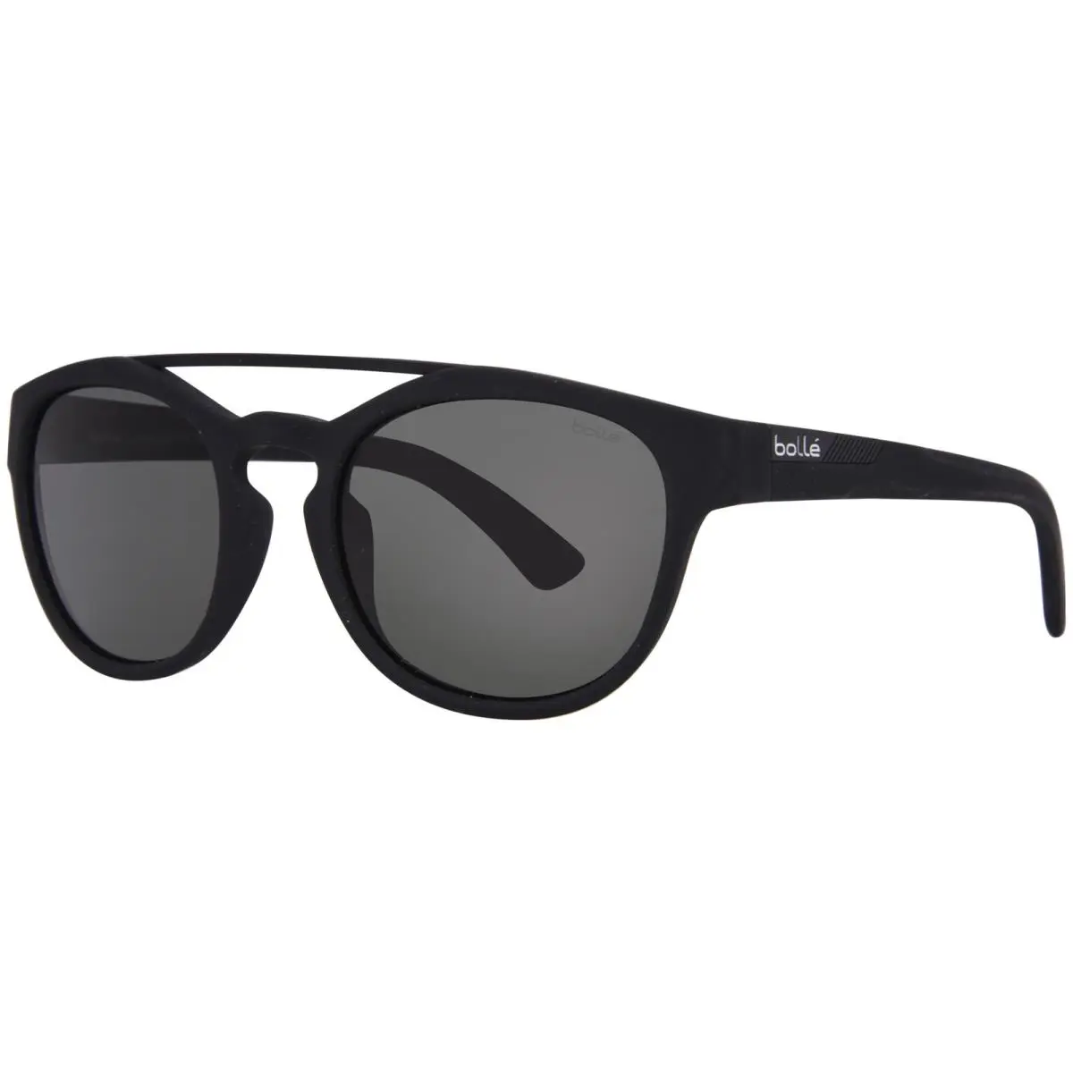 Bolle Boxton 12353 Sunglasses Black Rubber/polarized Grey Round Shape 52mm