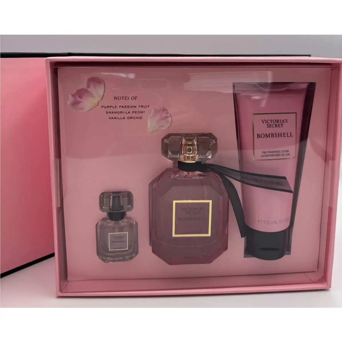 Victoria`s Secret Bombshell Fragrance Trio Gift Set Edp 1.7 Oz+0.25 oz Lotion