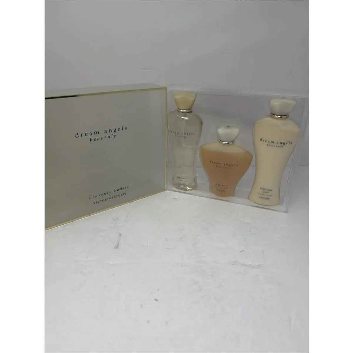 Victoria`s Secret Dream Angels Heavenly Bodies Mist Wash Lotion 8oz Set Rare by Victoria's Secret