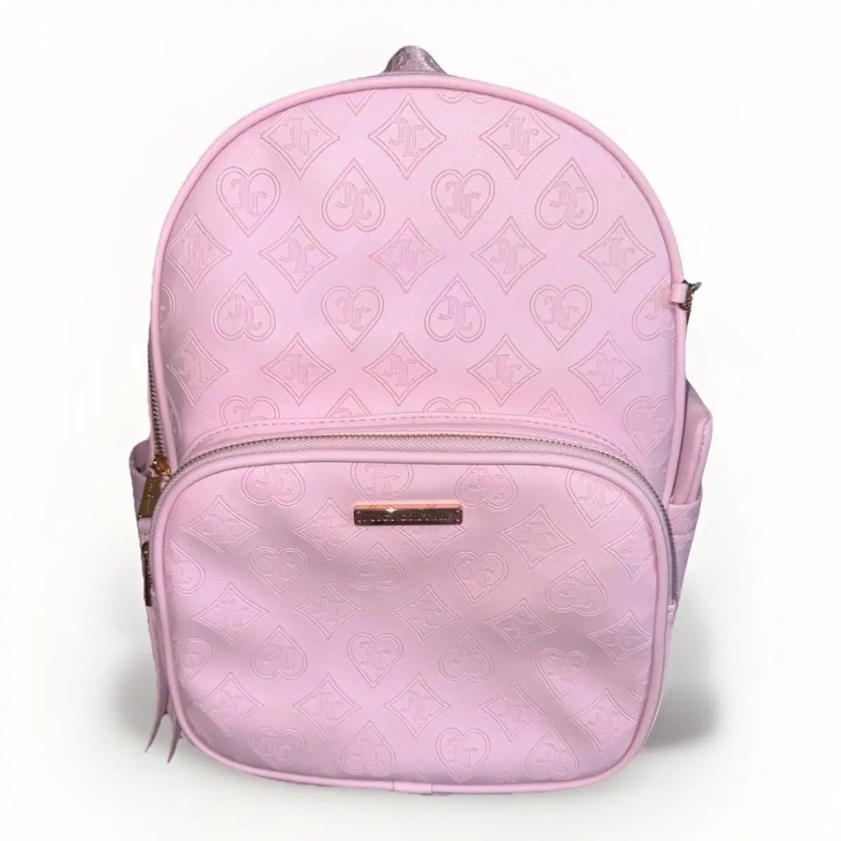 Juicy Couture Backpack + Mini Coin Purse Logo Wordplay Bag Pink Full Size