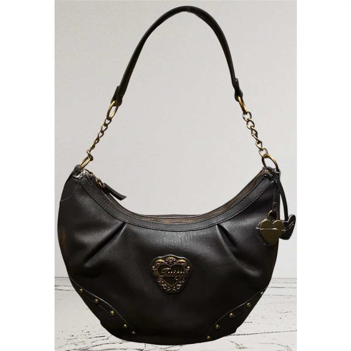 Viral Juicy Couture Chocolate Brown “in My Juicy Era” Hobo Bag Heart Logo