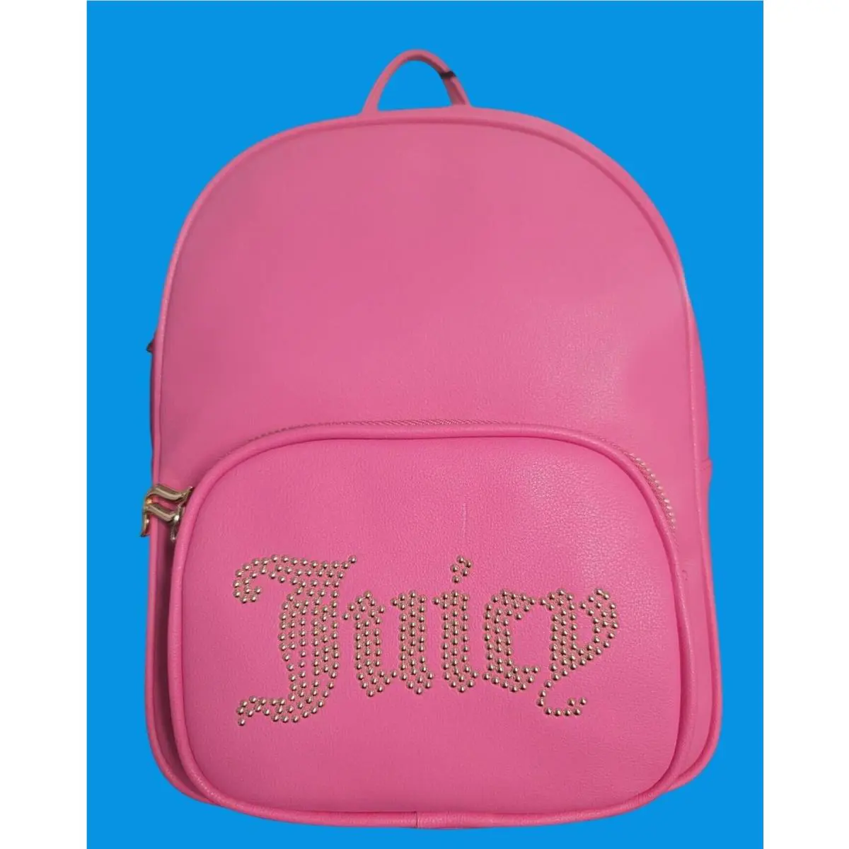 Juicy Couture Pink Mini Backpack with Gold Studded Logo - - Read