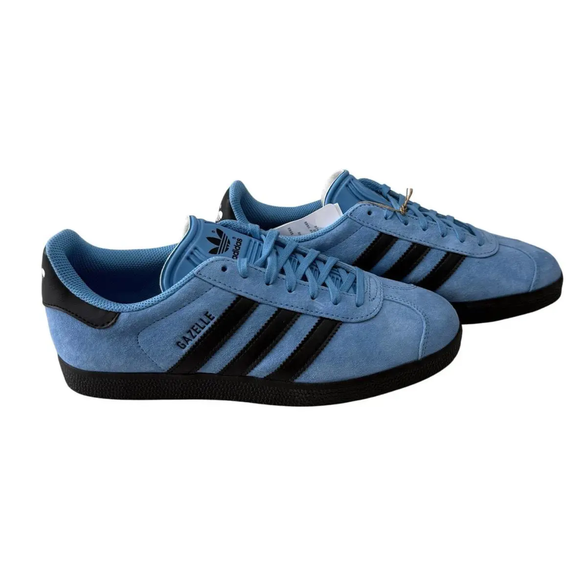 Adidas Gazelle Light Blue Black Sneakers IH3817 Mens 8 Womens 9