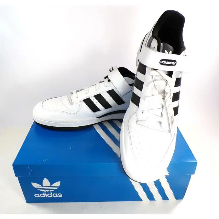 Adidas Forum Low Originals White/black Men`s Sneakers Size 18 FY7757