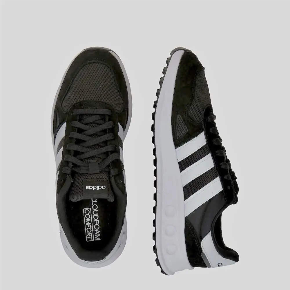 Mens Adidas Run 84 Cloudfoam Shoes IH8613 Black White Size 13