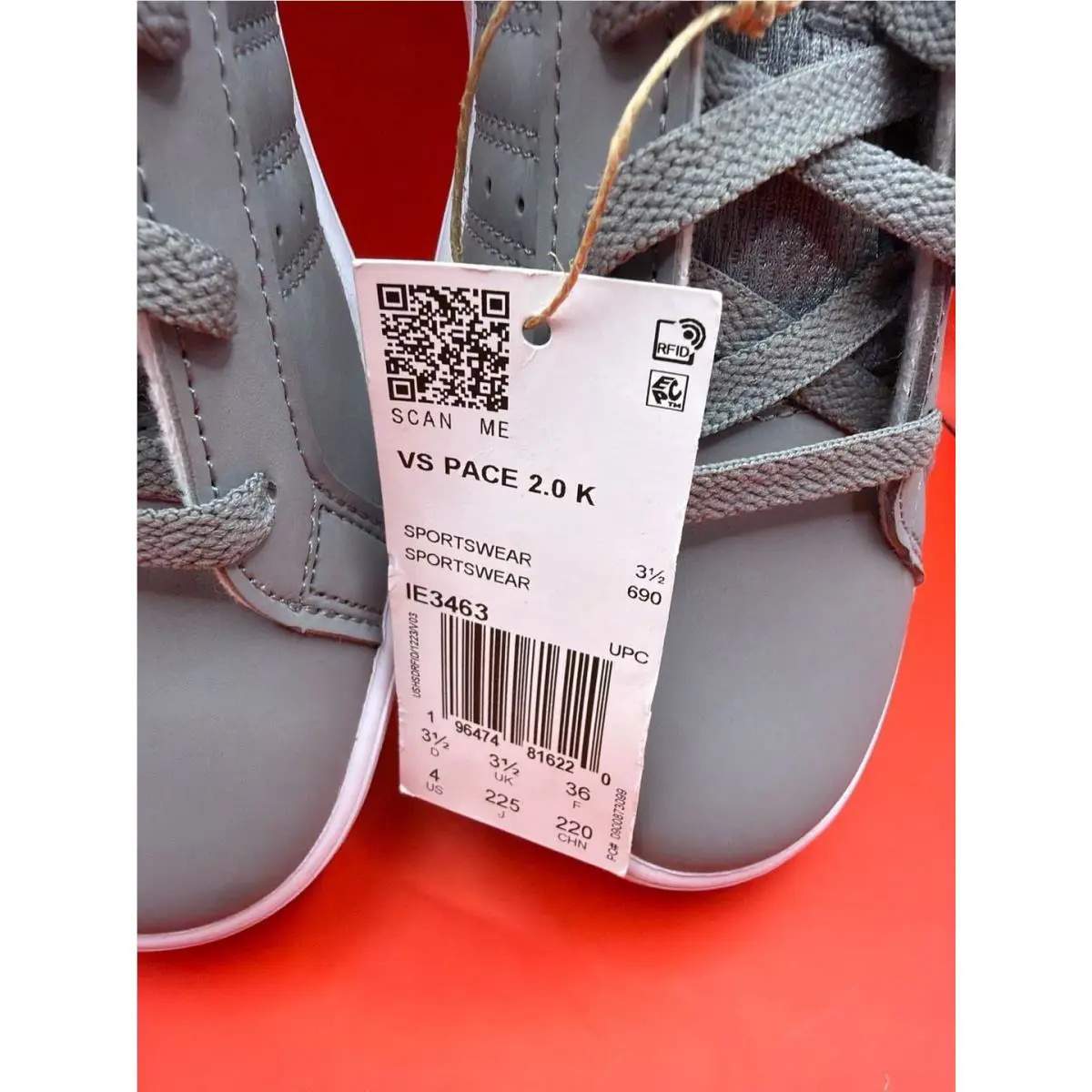 Adidas shoes - VS PACE 2.0 K - PACE - IE3463 - Gray 0