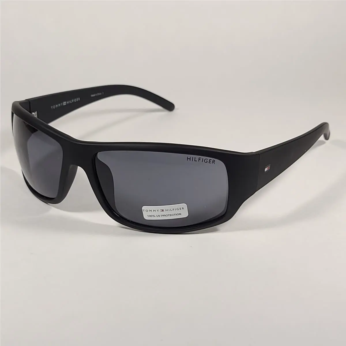 Tommy Hilfiger Bob MP OM497 Rectangular Sunglasses Sport Matte Black Gray Lens