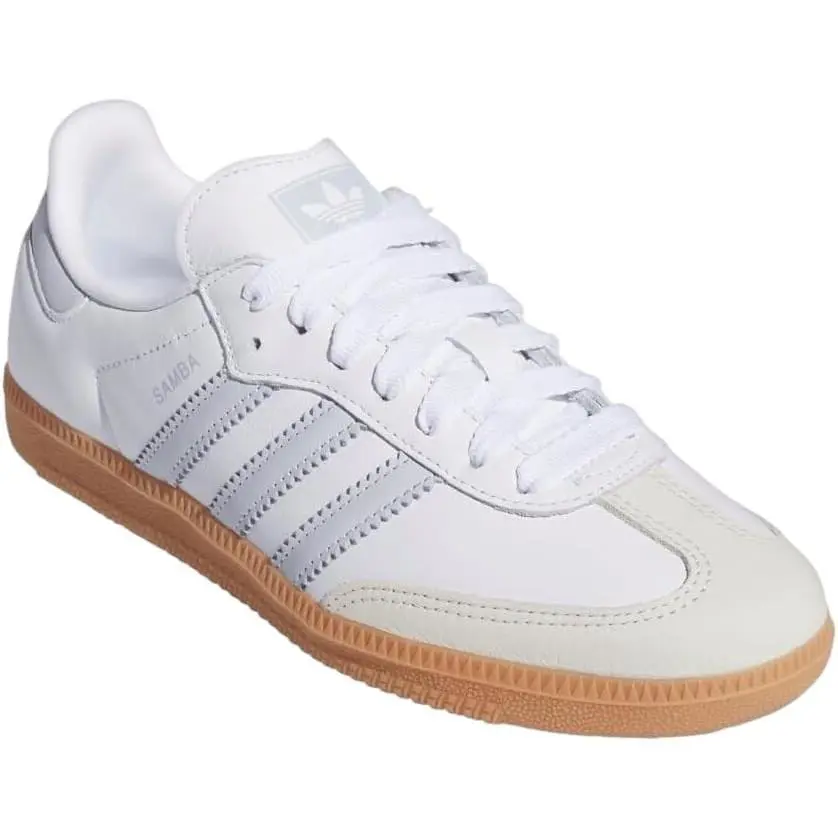 Adidas Samba OG Women’s Sneakers Size 9 White Halo Blue Gum - Cloud White / Halo Blue / Off White