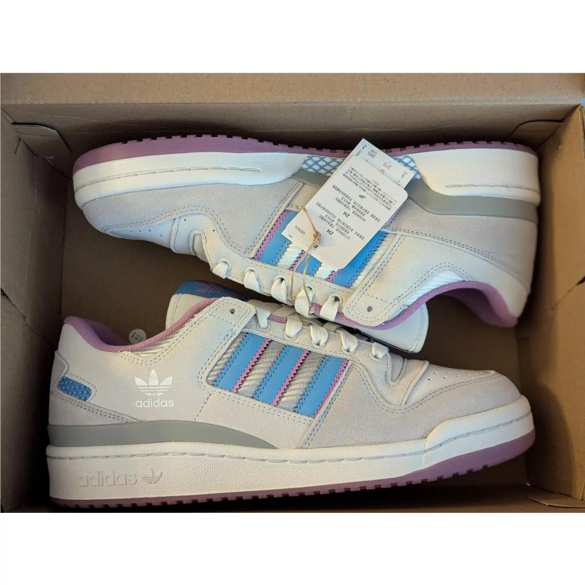 Adidas Forum 84 Low Adv Sneakers Size 6M/7.5W Originals White/purple/blue