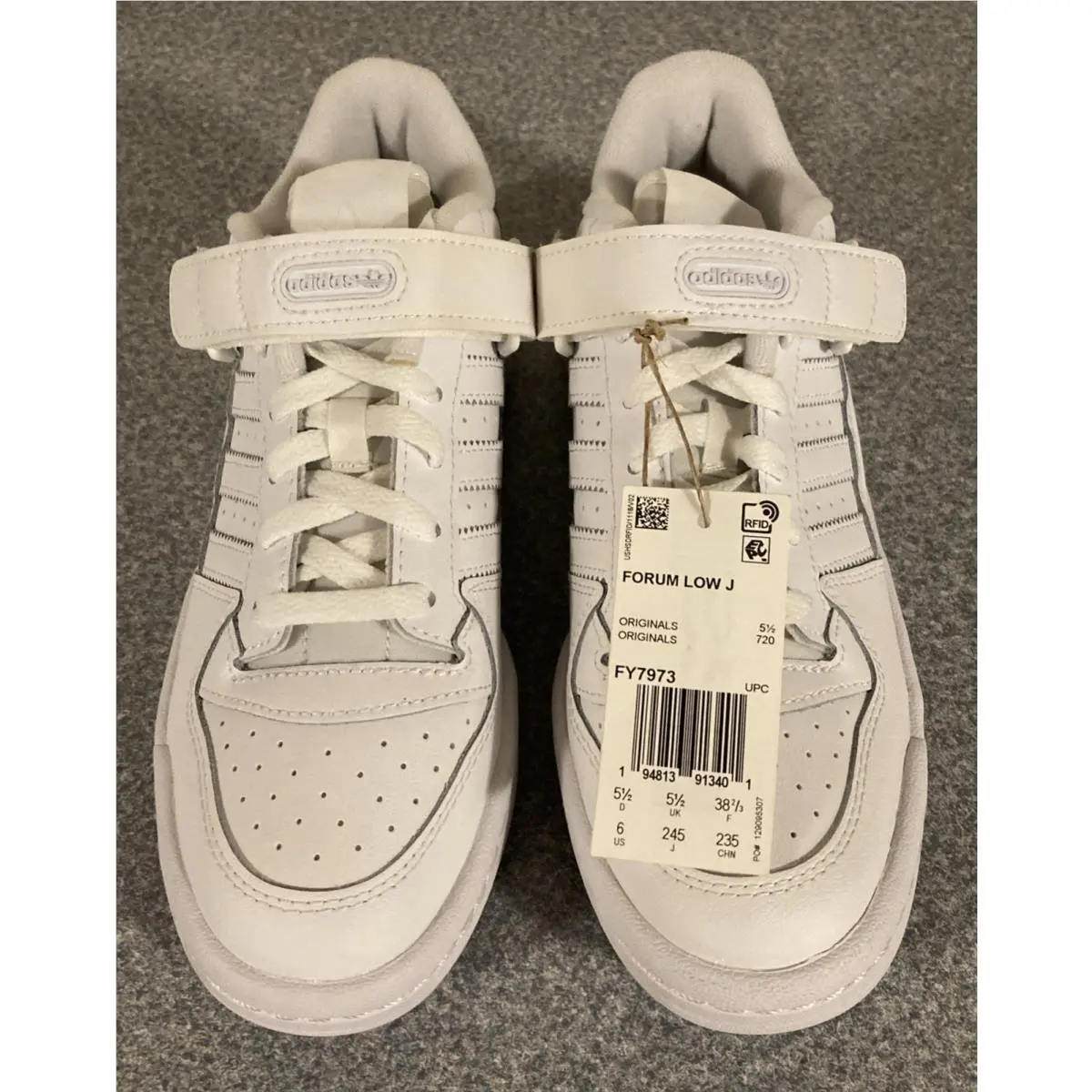Adidas Originals Forum Low Triple White Youth Size 6 Womens 7 Shoes FY7973