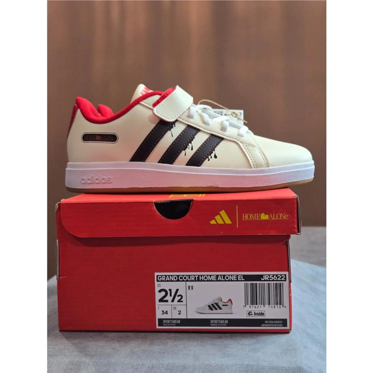 Adidas shoes - adidas Grand Court - Grand Court - JR5622 - White/Blk/Red 9