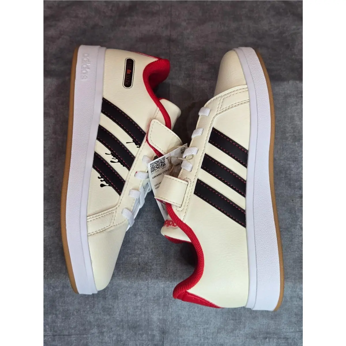 Adidas shoes - adidas Grand Court - Grand Court - JR5622 - White/Blk/Red 4