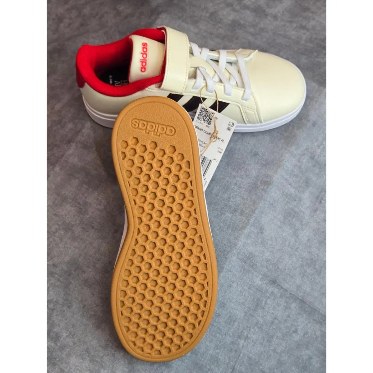 Adidas shoes - adidas Grand Court - Grand Court - JR5622 - White/Blk/Red 6