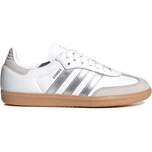Adidas. Samba OG Women’s Sneakers Size 7.5 White Metallic Silver Gum - White / Metallic Silver / Gum