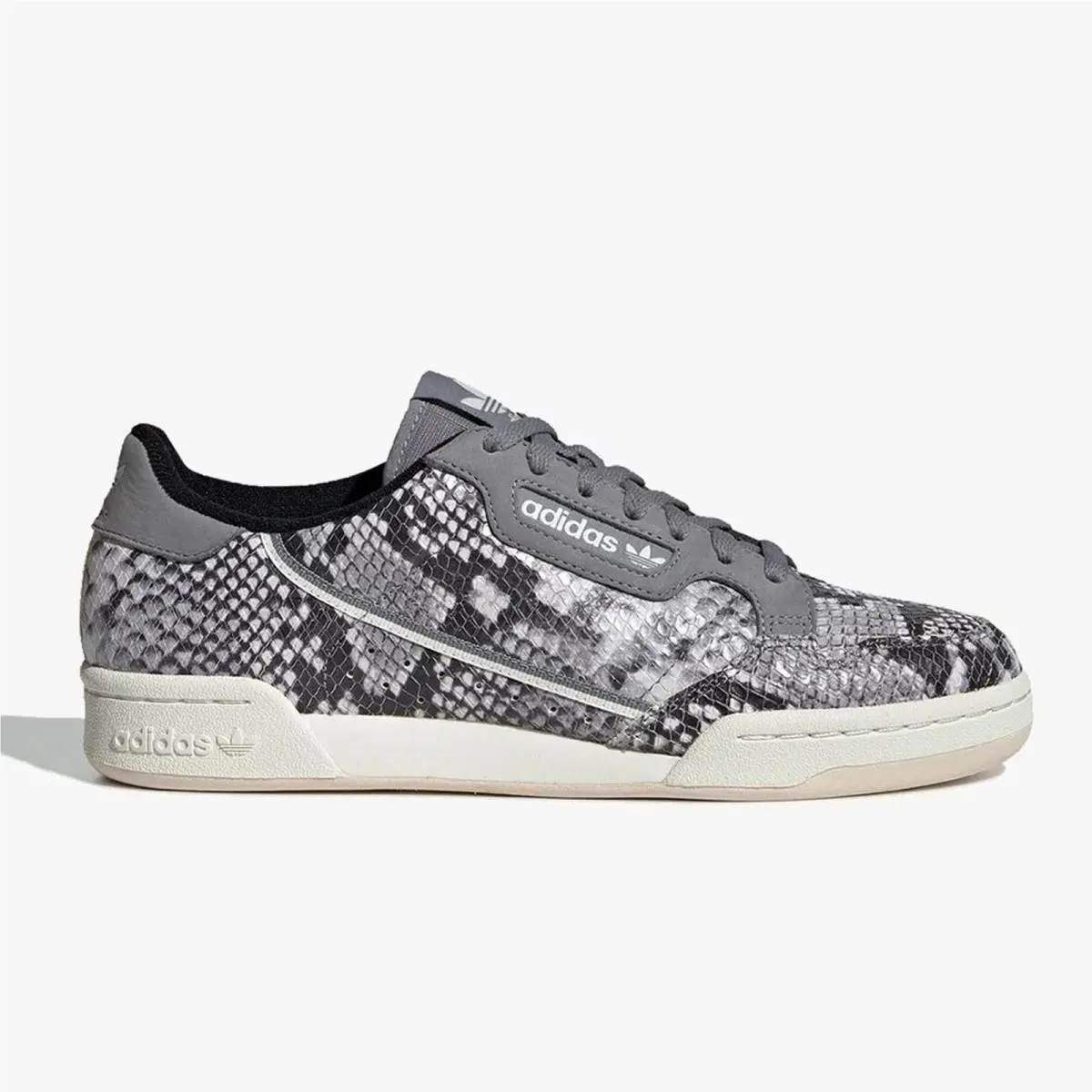 Adidas Continental 80 in Grey Snake Print Sneakers Men`s 8 Women`s 10
