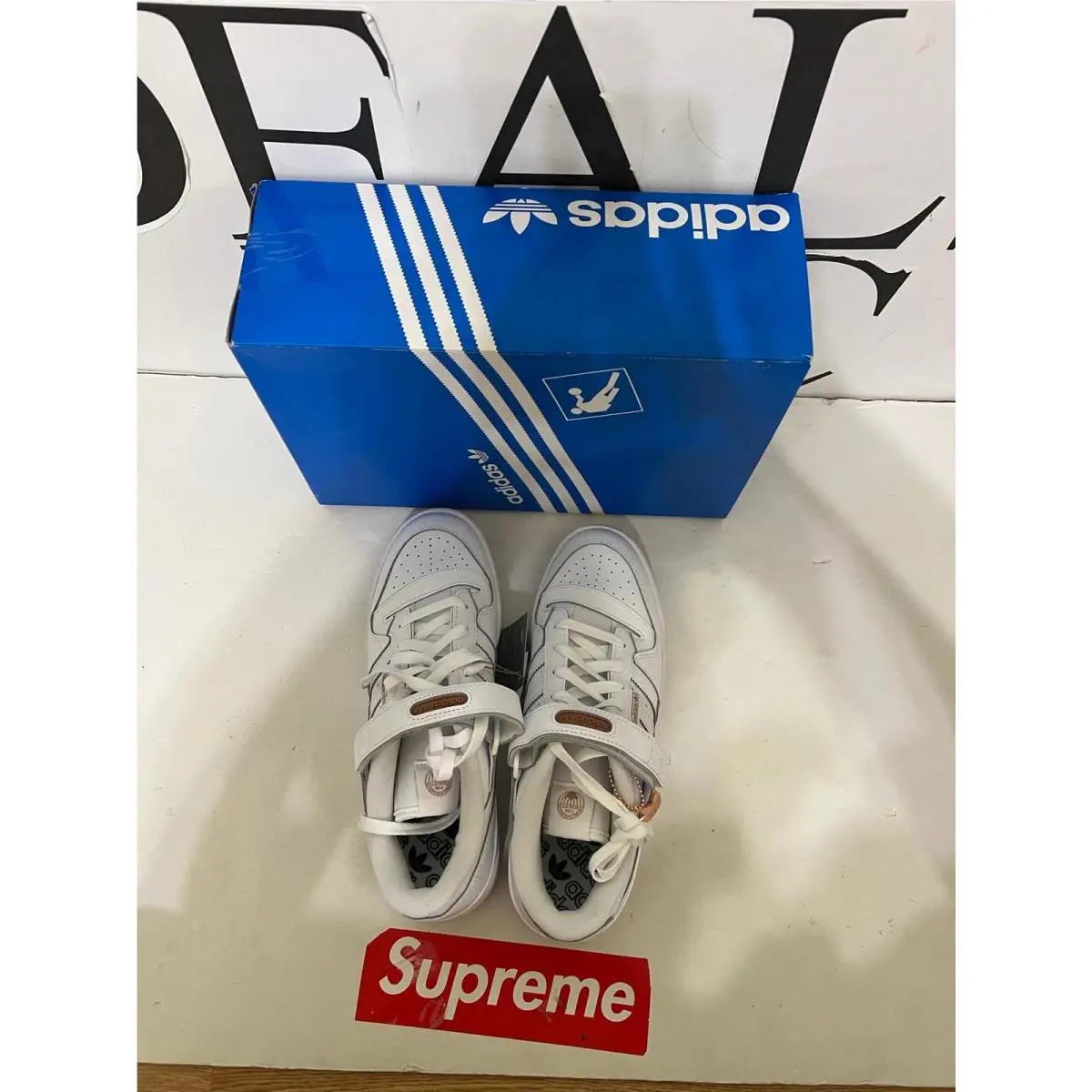 Adidas shoes - adidas Forum Low - Forum Low - HQ7105 - Cloud White/Cloud White/Rose Gold Metallic 6