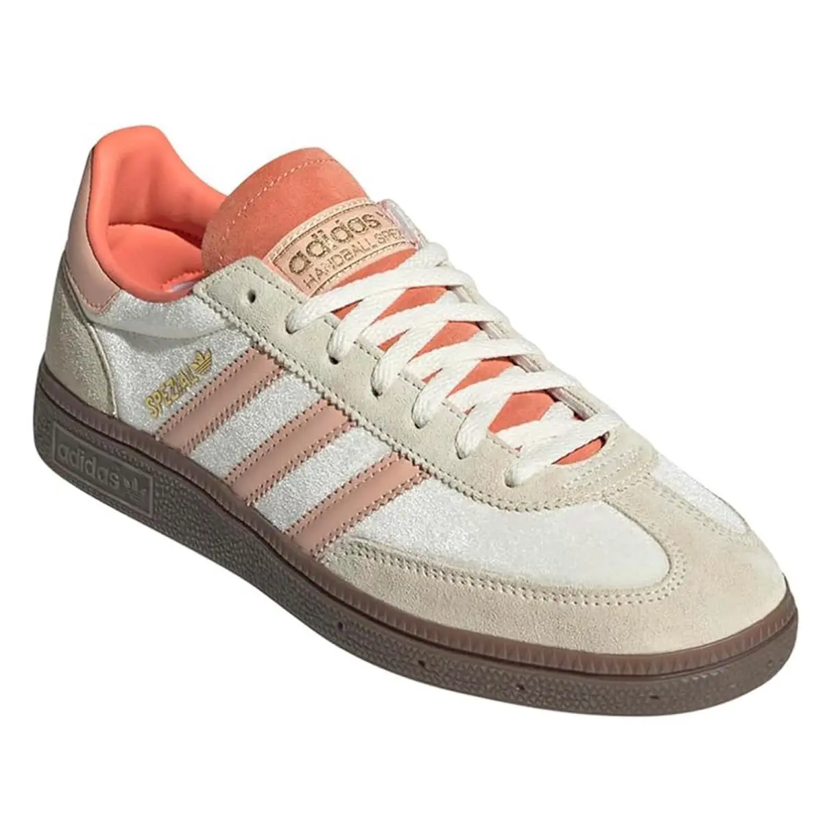 Adidas Handball Spezial Women’s Sneakers Cream White/semi Coral 8 Wide