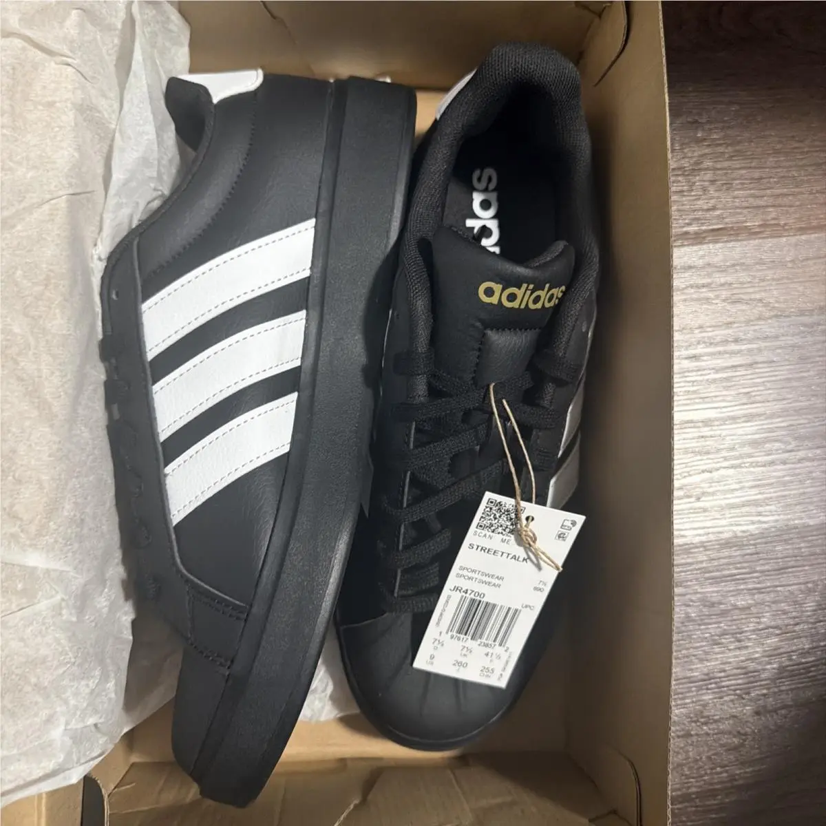 Adidas Streettalk Black/white JR4700 Sz 9 Women