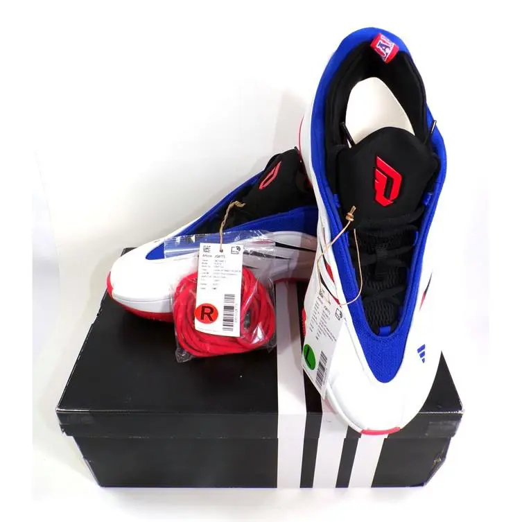 Adidas SM Dame 9 Kansas Jayhawks Basketball Shoes Men`s Size 8.5 JQ8773