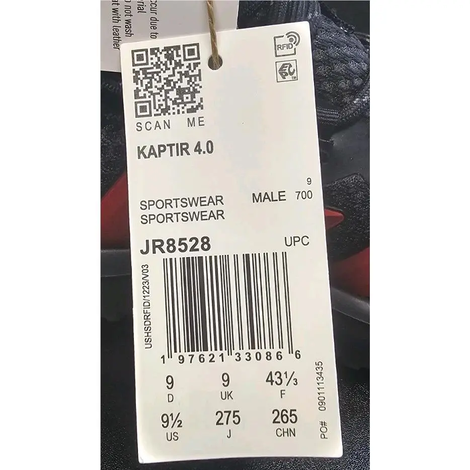 Adidas shoes - Kaptir 4.0 - Kaptir - JR8528 - Black (UPC: 197621330903) 10