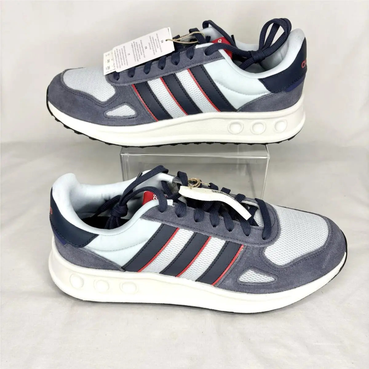 Adidas Run 84 Mens Shoes 11 Navy Grey Red Cloudfoam Running JR8712