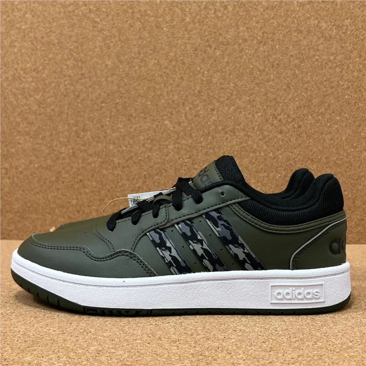 Adidas Hoops 3.0 Men`s Size 6.5 Athletic Shoes Green Night Cargo Classic Sneaker