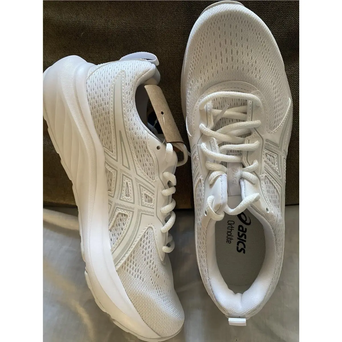 Size 8 White Adidas Asics Sneakers