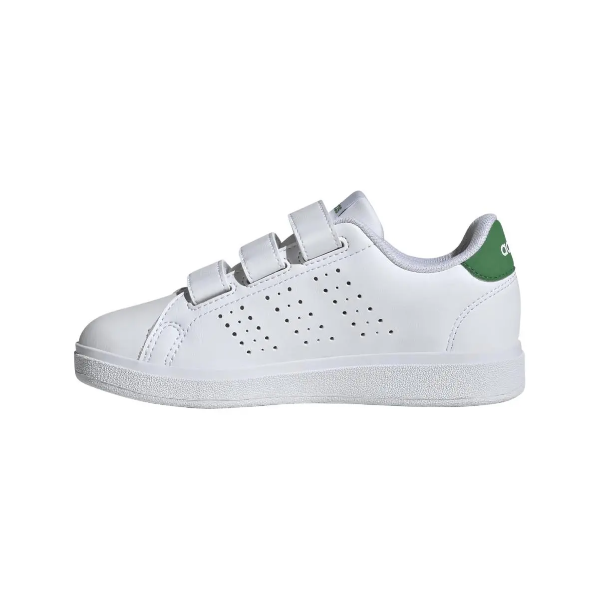Adidas Unisex-kids Advantage Base 2.0 White/white/green 1