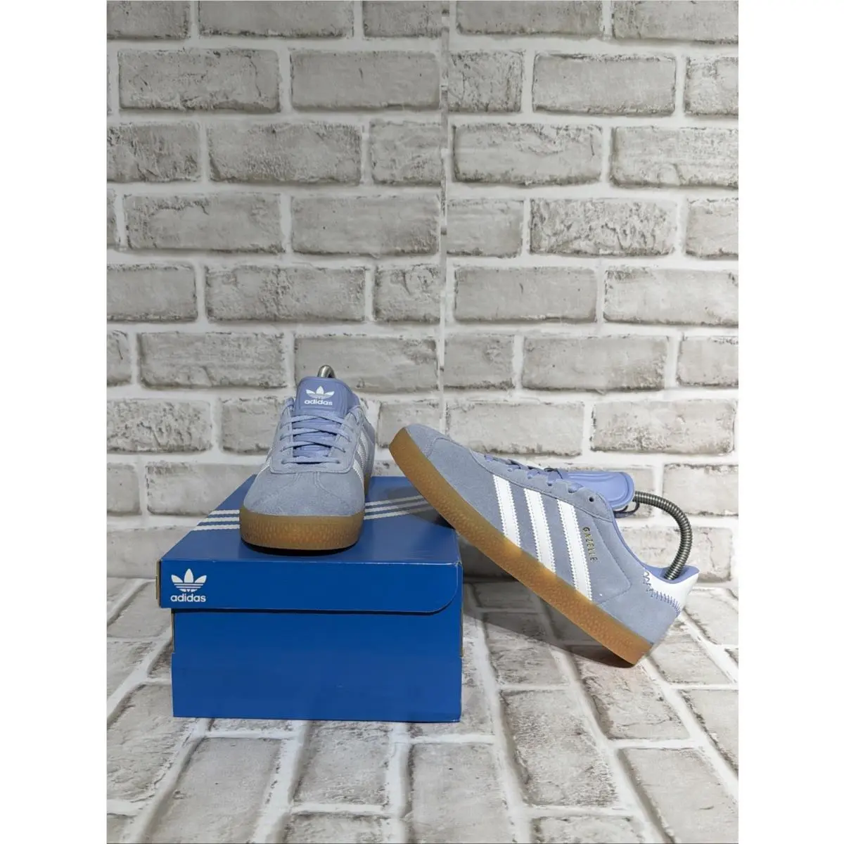 Adidas Gazelle J Big Kids Blue Spark/whiteclear Sky Sneakers JI2008 Sz 5.5