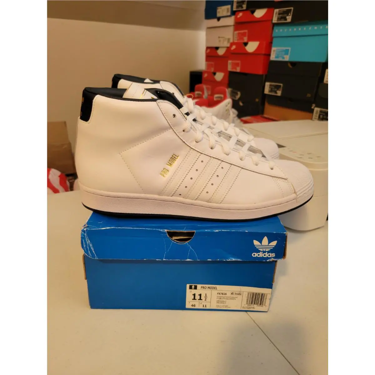 Adidas Pro Model `white Gold Metallic` FX7826 2021 Size 11.5