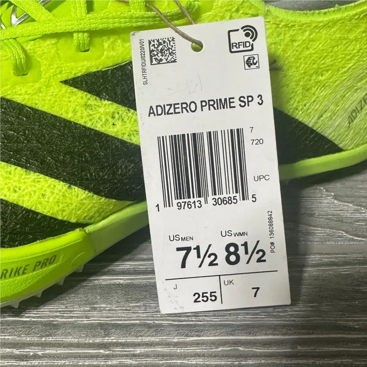 Adidas shoes - Adizero Prime SP3 Strung - Adizero Prime Strung - Yellow 7
