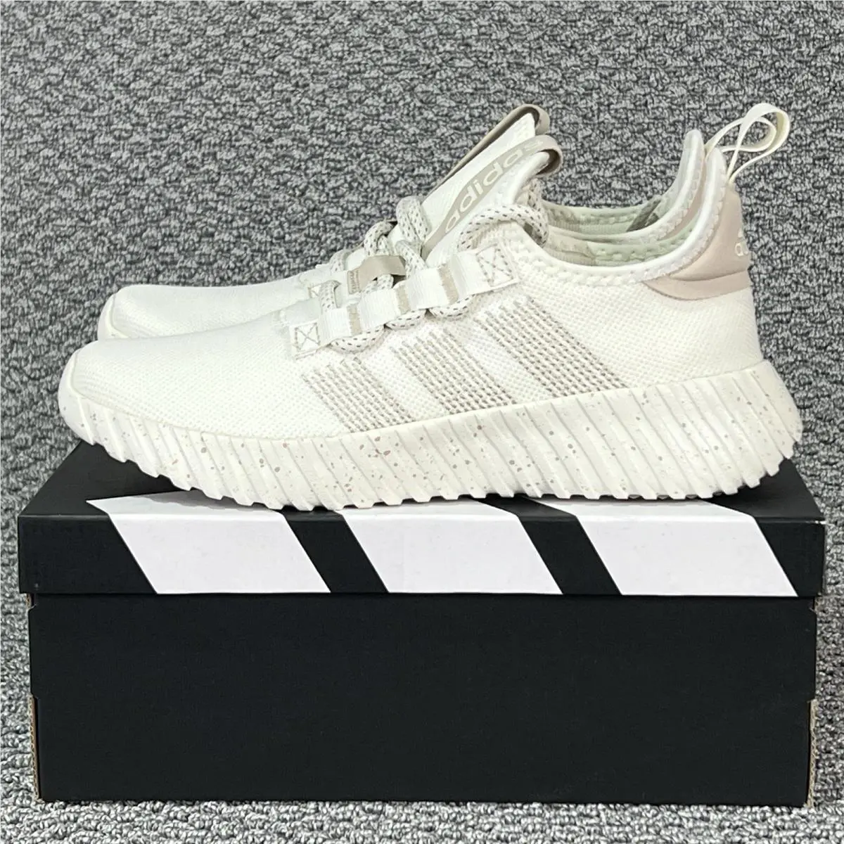 Adidas Kaptir Flow Women`s Size 8.5 Running Shoes Off White Wonder Beige Gym