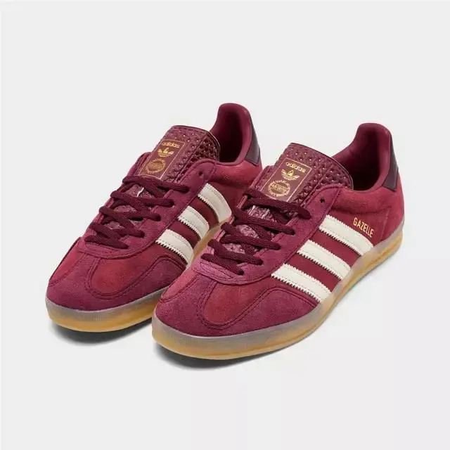 Adidas Originals Gazelle Indoor Women`s Casual Shoes HQ2661 Shadow Red 7.5