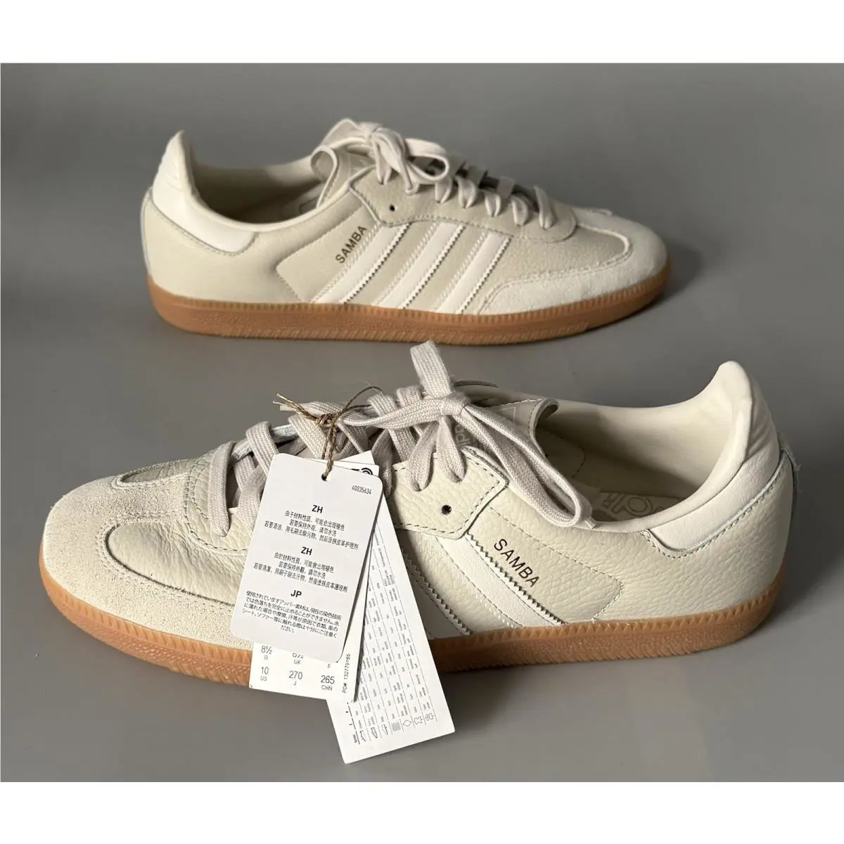 Adidas Samba OG Sneakers IE7013 — W/o Box — Women’s Size 10 — Aluminum/gum