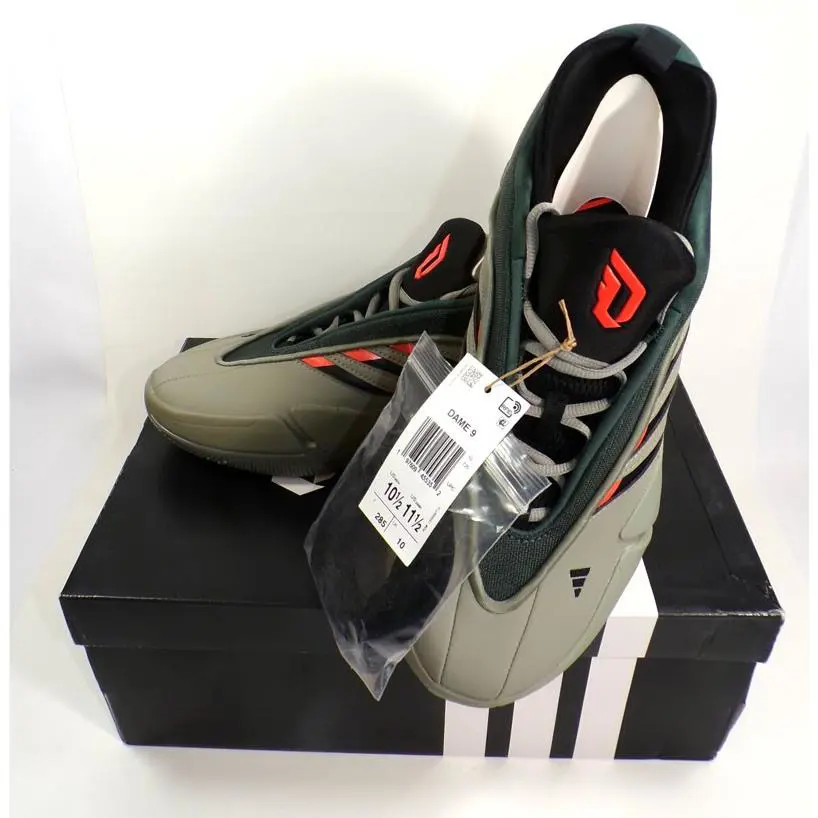 Adidas Dame 9 Damian Lillard Silpeb/legivy/impora Size 10.5 Basketball Shoes JI1939