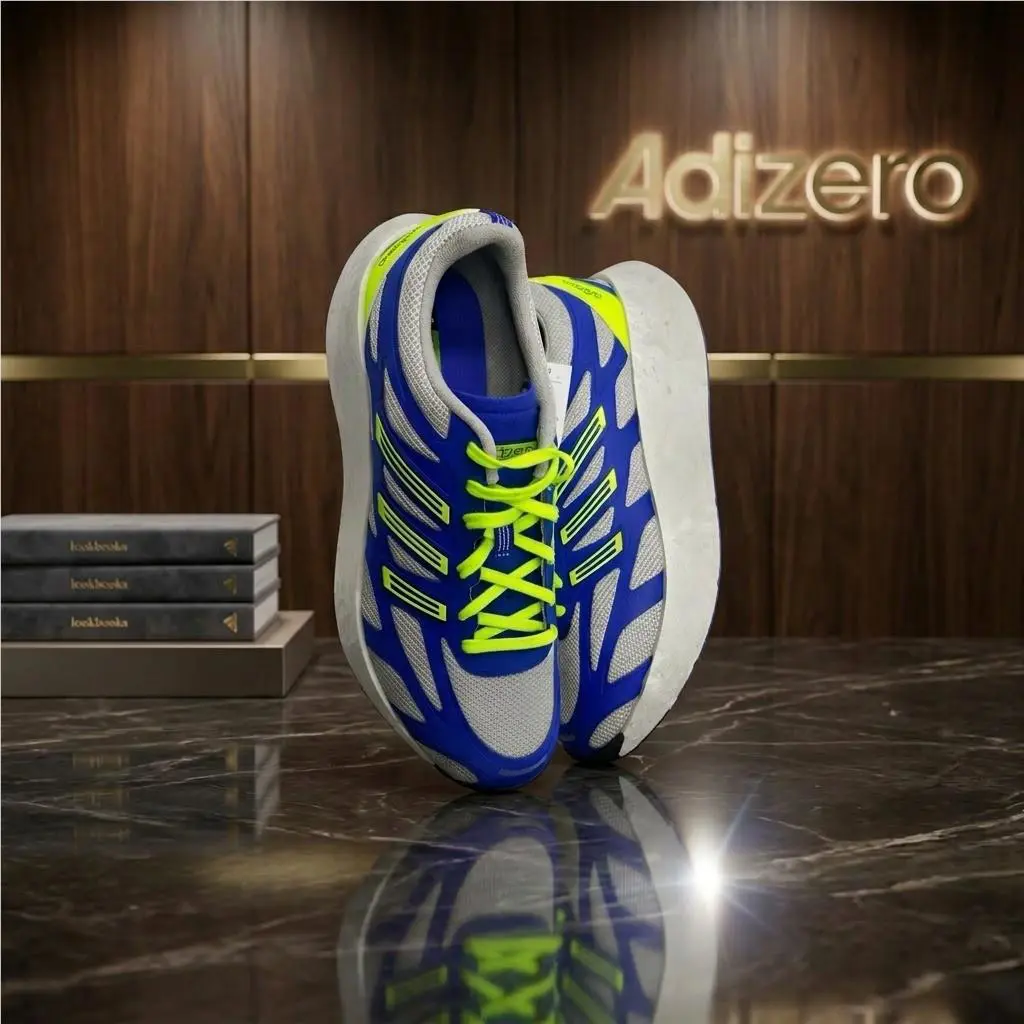 Adidas Adizero Aruku Lucid Blue Lemon Mens 11.5 Womens 12.5 Running Shoes JQ2405