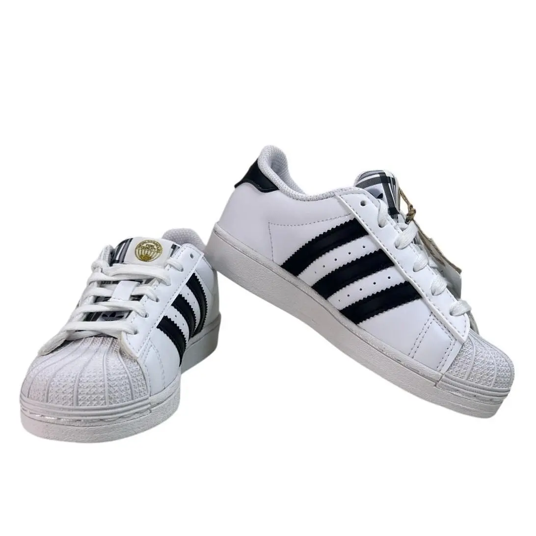 Adidas Kids Graphic Pop Superstar C White Black Gold Size 12K HP3259