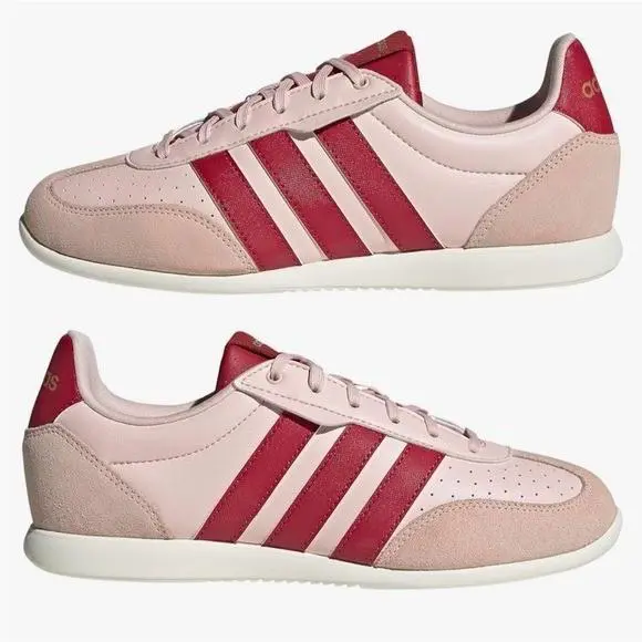 Adidas Women`s Barreda Low Sandy Pink/team Victory Red/off White Size 8