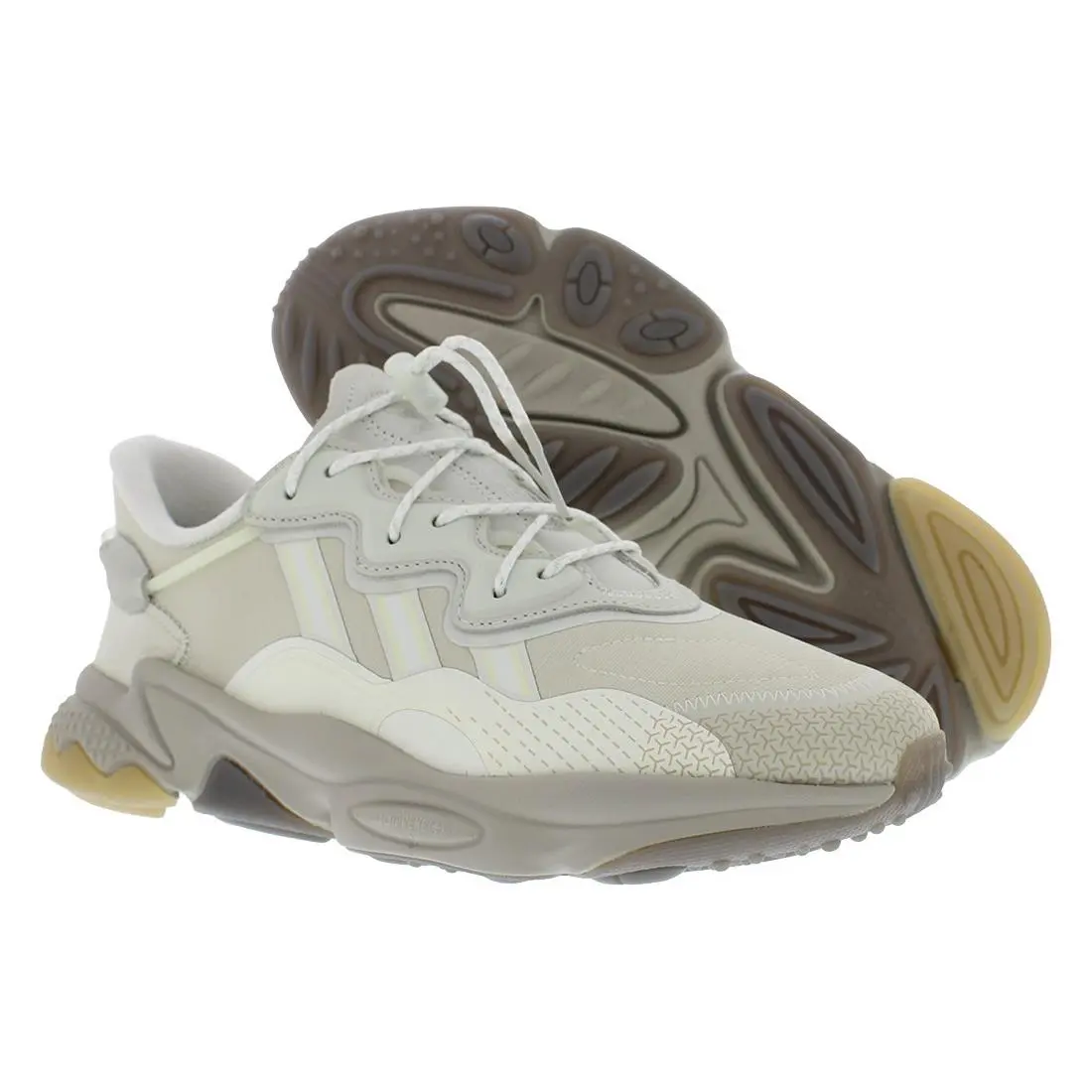 Adidas Ozweego Mens Shoes Size 8 Color: Aluminium/cloud White/off White - Aluminium/Cloud White/Off White, Main: Grey
