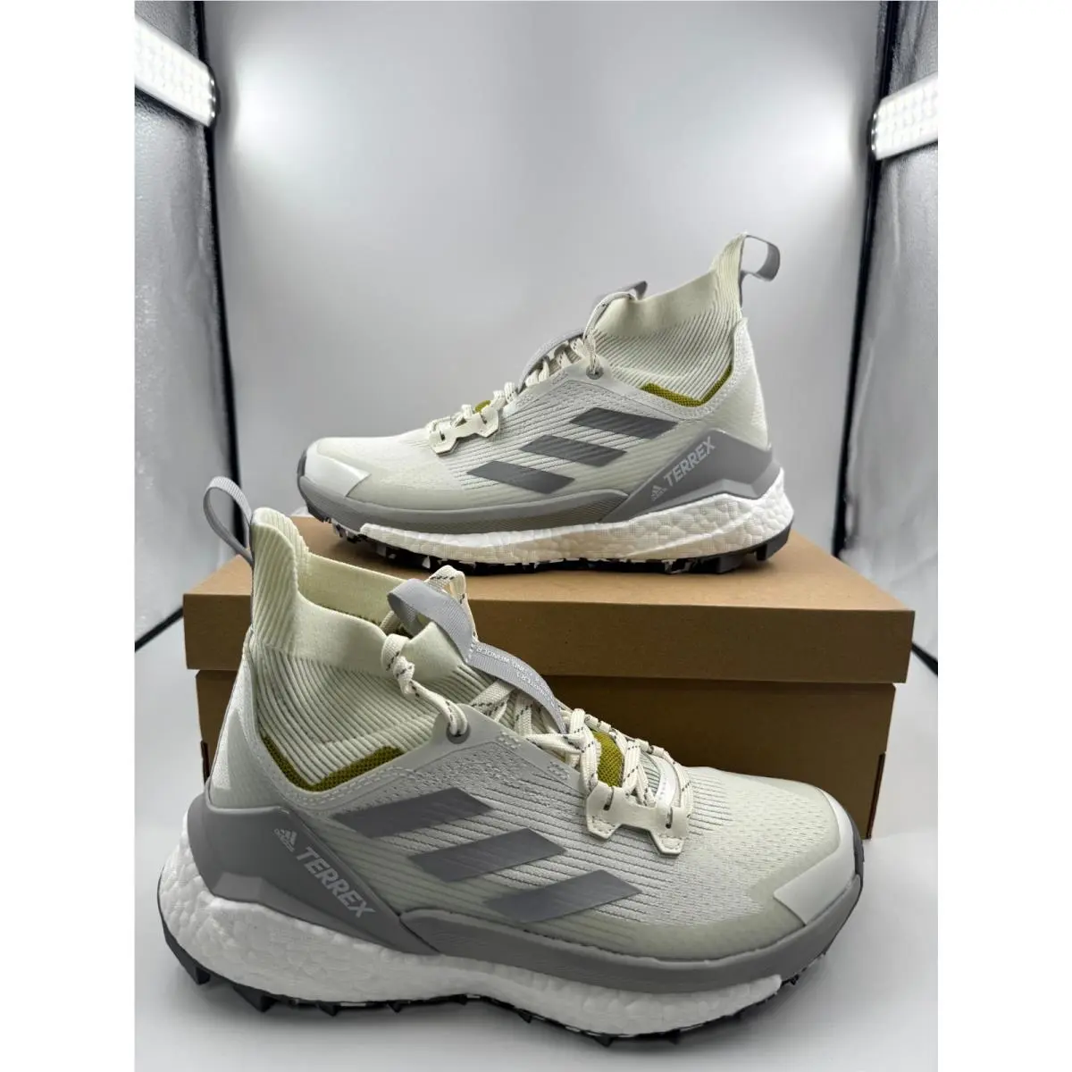 Adidas Terrex Free Hiker 2 Women`s 7 Sneakers Off White Hiking Shoes GY9847