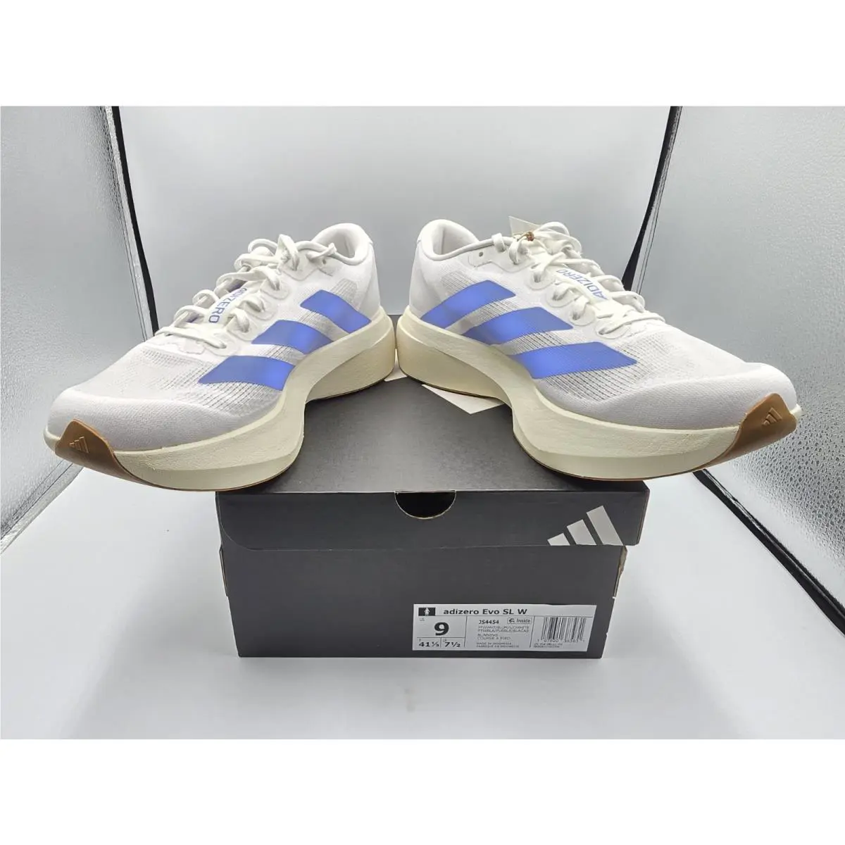 Adidas shoes - adidas Adizero Evo SL - Adizero Evo - JS4454 - White, Manufacturer: Cloud White/Blue Fusion/Off White 9