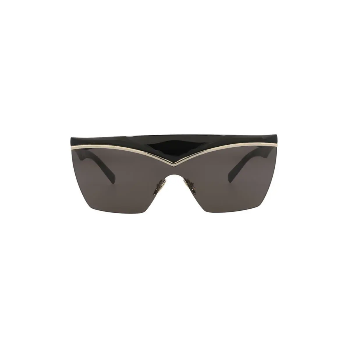 Saint Laurent Women 99mm Novelty Shield Sunglasses Black Black Bla