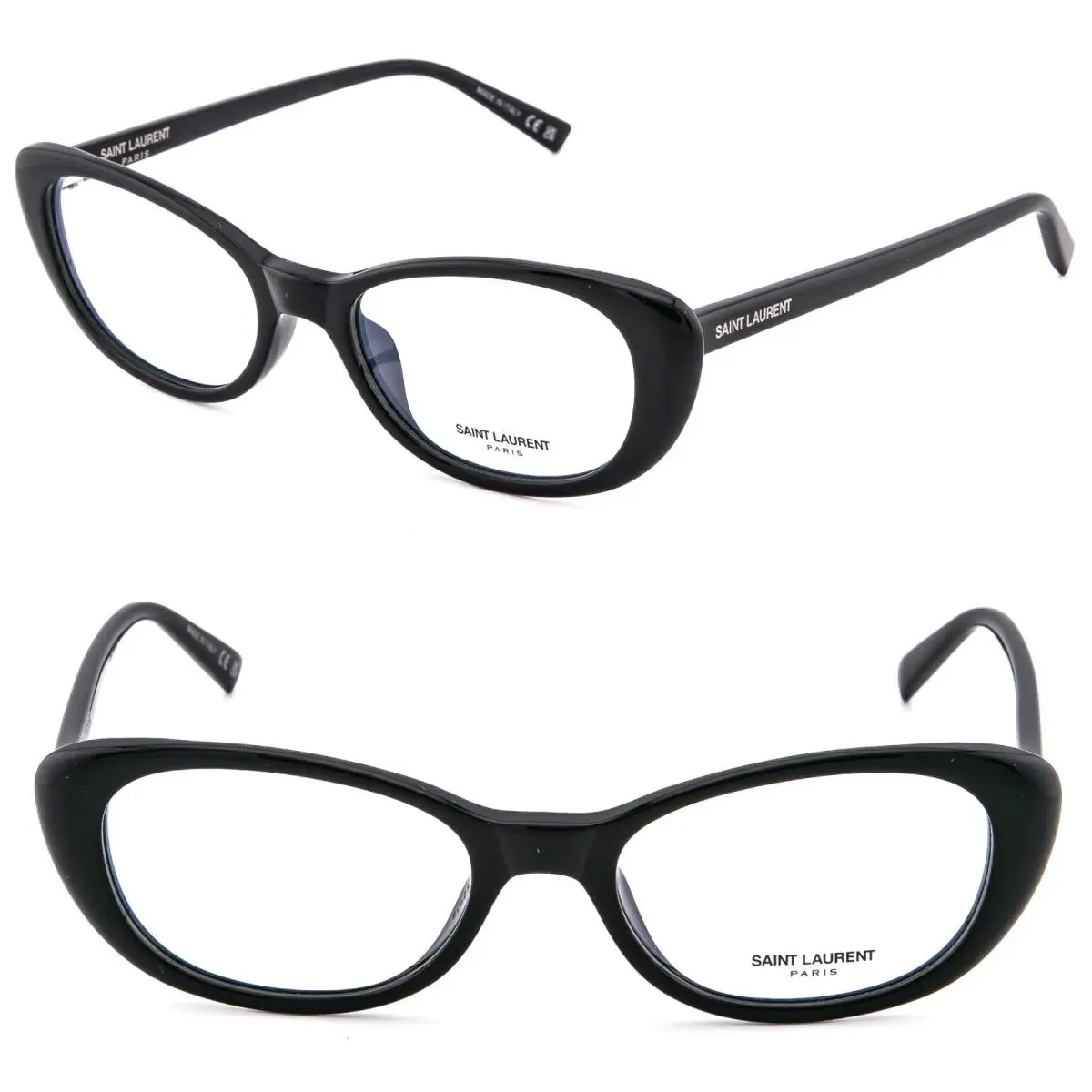 Saint Laurent 822 Ysl SL822 Opt Black Oval Eyeglasses Optical Frame 52mm 001