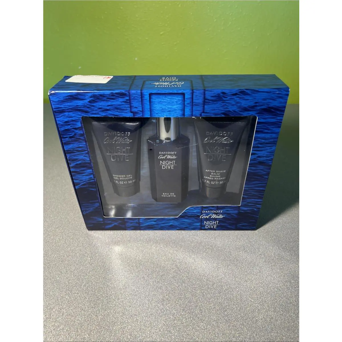 Davidoff Coolwater Night Dive / Edt Spray 1.7 oz 50 ml After Shave Balm Gel