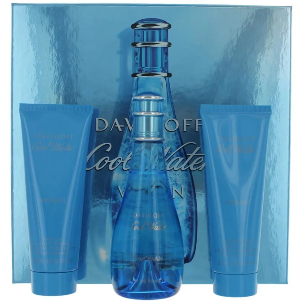 Cool Water by Davidoff 3 Piece Gift Set For Women