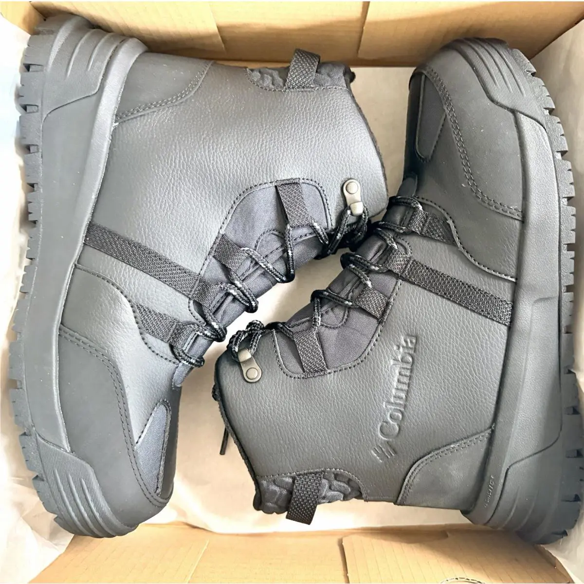 Columbia Snow Trekker II Waterproof Omni Heat Winter Boot Leather Men`s 8.5