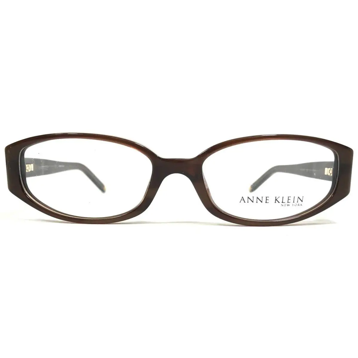Anne Klein Eyeglasses Frames AK8083 209 Brown Gold Oval Full Rim 51-16-135