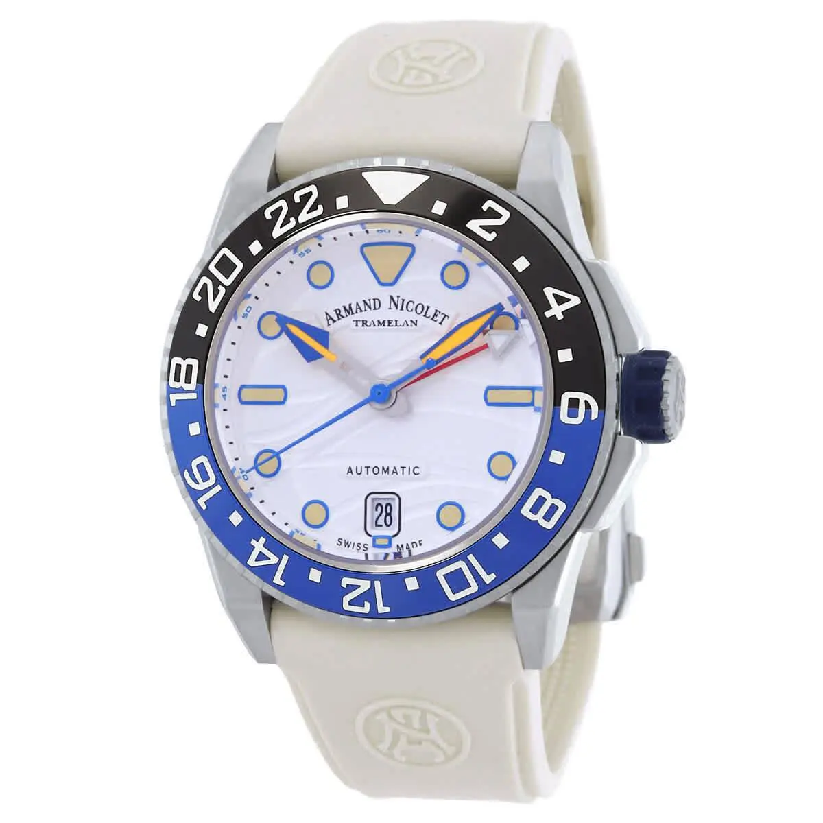 Armand Nicolet Jsh Automatic Silver Dial Men`s Watch A486RGU-AU-GG4710B